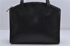 Authentic GUCCI Vintage Hand Tote Bag Purse Leather Black 7345C