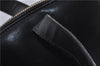 Authentic GUCCI Vintage Hand Tote Bag Purse Leather Black 7345C