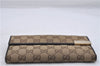 Authentic GUCCI Long Wallet Purse GG Canvas Leather 257012 Brown 7345D