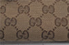 Authentic GUCCI Long Wallet Purse GG Canvas Leather 257012 Brown 7345D