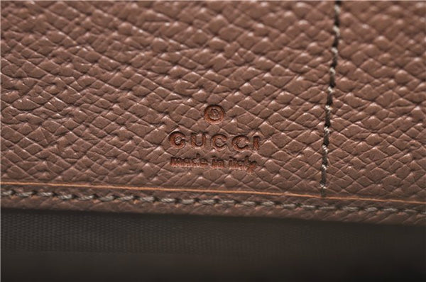 Authentic GUCCI Bree Long Wallet Purse GG Canvas Leather 323397 Brown 7346D