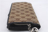 Authentic GUCCI Long Wallet Purse GG Canvas Leather 233024 Brown 7349D