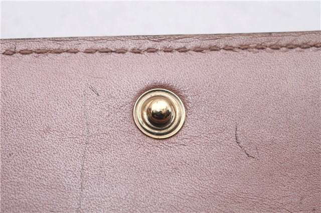 Authentic GUCCI Micro Guccissima Leather Long Wallet Purse 258405 Pink 7350D