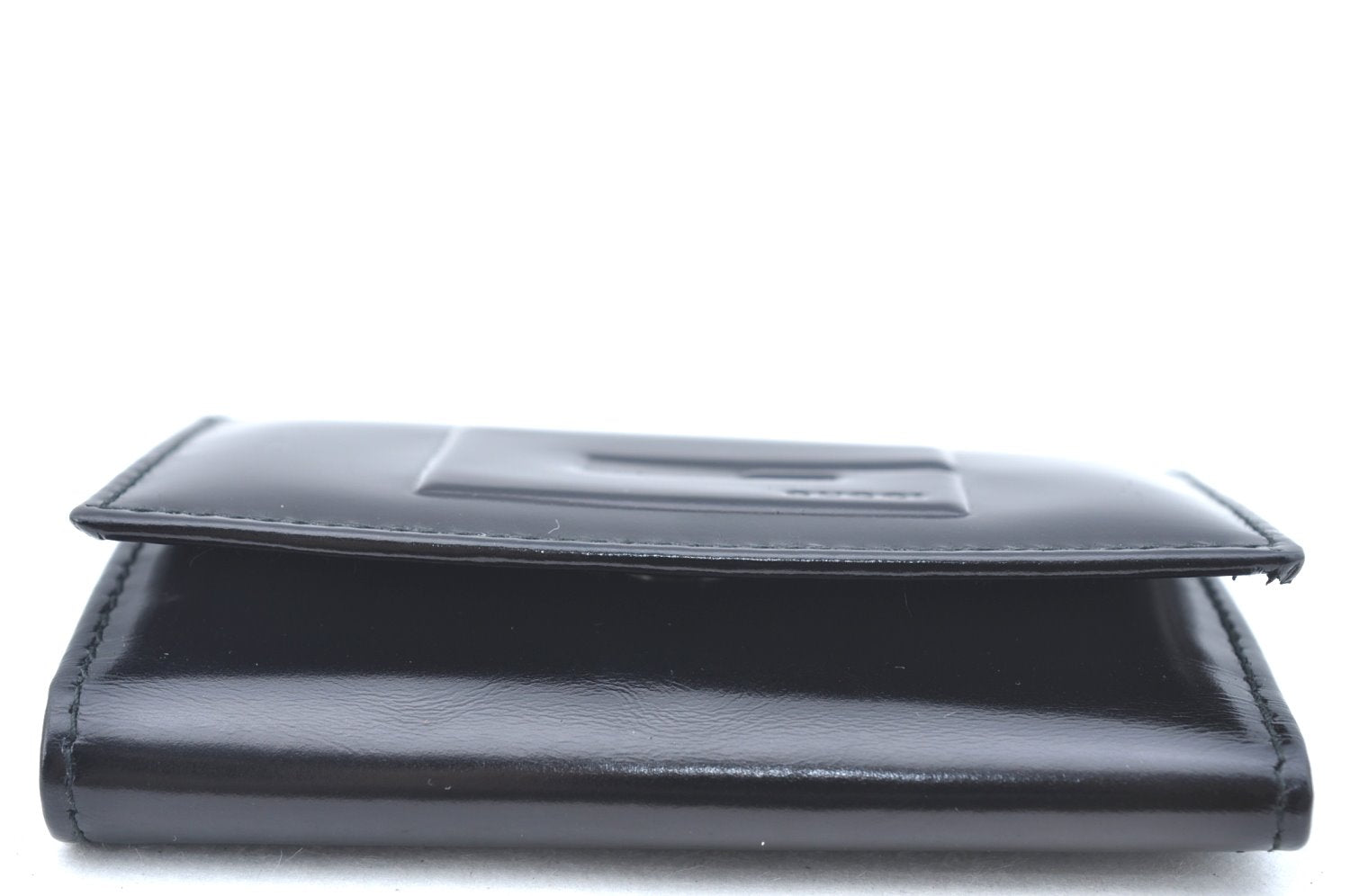 Authentic GUCCI Vintage 6 Hooks Key Case Holder Leather Black Box 7351F