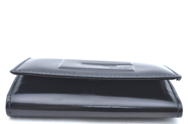 Authentic GUCCI Vintage 6 Hooks Key Case Holder Leather Black Box 7351F