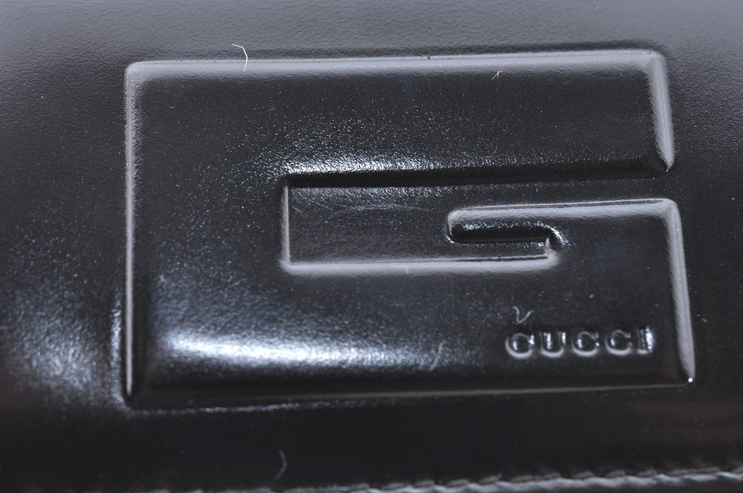 Authentic GUCCI Vintage 6 Hooks Key Case Holder Leather Black Box 7351F