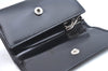 Authentic GUCCI Vintage 6 Hooks Key Case Holder Leather Black Box 7351F