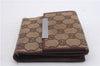 Authentic GUCCI Bifold Long Wallet Purse GG Canvas Leather Brown 2Set 7352D