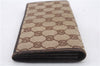 Authentic GUCCI Bifold Long Wallet Purse GG Canvas Leather Brown 2Set 7352D