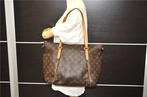 Authentic Louis Vuitton Monogram Totally MM Shoulder Tote Bag M41015 LV 7352E