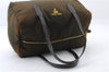 Authentic PRADA Nylon Leather Hand Boston Bag Khaki Green 7354C