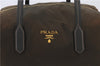 Authentic PRADA Nylon Leather Hand Boston Bag Khaki Green 7354C