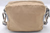 Authentic PRADA Nylon Tessuto Leather Shoulder Hand Bag Purse Beige 7355I