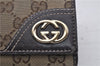 Authentic GUCCI Bifold Wallet Purse GG Canvas Leather 181596 Brown 7356D