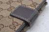 Authentic GUCCI Bifold Wallet Purse GG Canvas Leather 181596 Brown 7356D