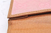 Authentic GUCCI Bifold Wallet Purse GG Canvas Leather 112664 Pink 7358D