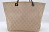 Authentic GUCCI Shoulder Tote Bag GG Canvas Leather Beige 7359C