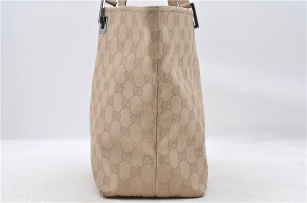 Authentic GUCCI Shoulder Tote Bag GG Canvas Leather Beige 7359C