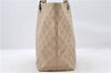 Authentic GUCCI Shoulder Tote Bag GG Canvas Leather Beige 7359C