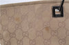 Authentic GUCCI Shoulder Tote Bag GG Canvas Leather Beige 7359C