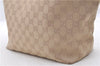 Authentic GUCCI Shoulder Tote Bag GG Canvas Leather Beige 7359C