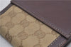 Authentic GUCCI Bifold Wallet Purse GG Canvas Leather 190390 Beige Brown 7359D