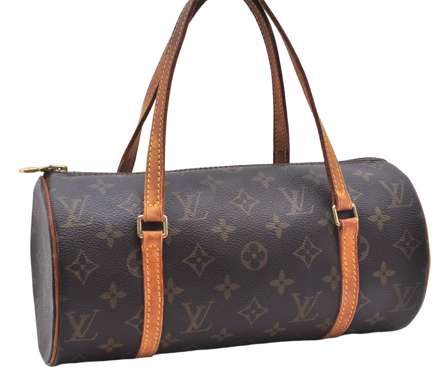 Authentic Louis Vuitton Monogram Papillon 28 Hand Bag LV 7362E