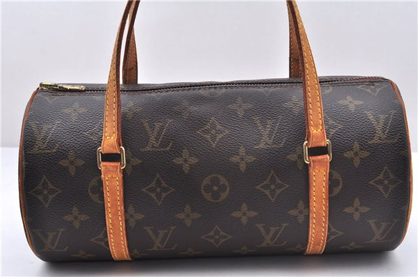 Authentic Louis Vuitton Monogram Papillon 28 Hand Bag LV 7362E