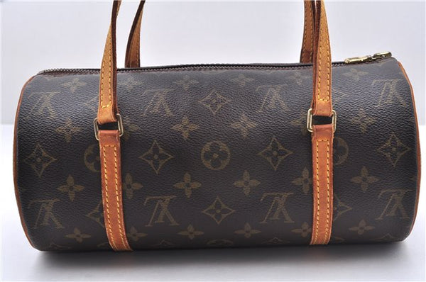 Authentic Louis Vuitton Monogram Papillon 28 Hand Bag LV 7362E