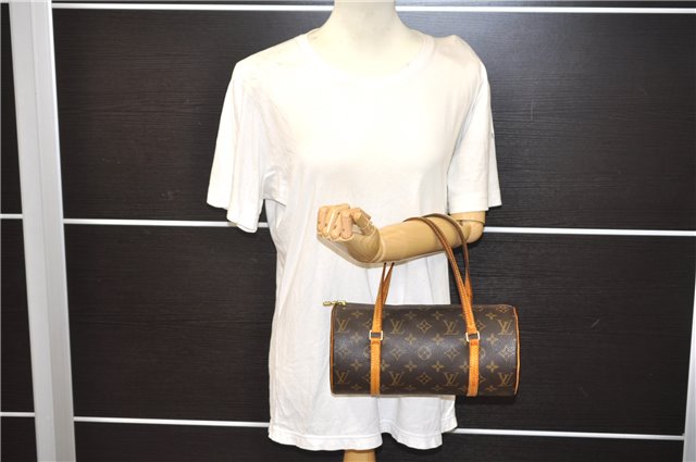 Authentic Louis Vuitton Monogram Papillon 28 Hand Bag LV 7362E