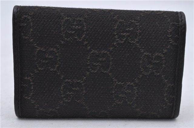 Authentic GUCCI 6 Key Case Holder GG Canvas Leather 150402 Brown 7363D