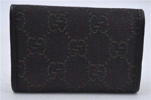 Authentic GUCCI 6 Key Case Holder GG Canvas Leather 150402 Brown 7363D