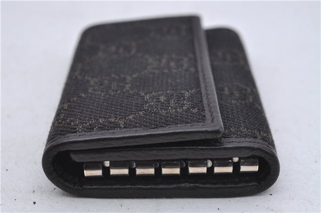 Authentic GUCCI 6 Key Case Holder GG Canvas Leather 150402 Brown 7363D
