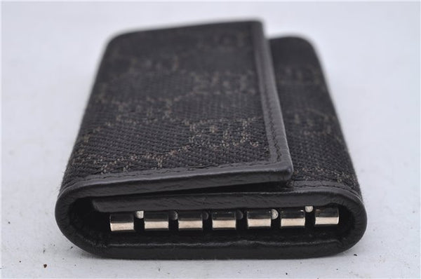 Authentic GUCCI 6 Key Case Holder GG Canvas Leather 150402 Brown 7363D