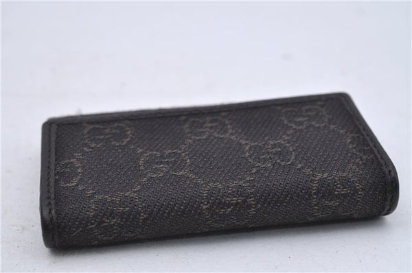 Authentic GUCCI 6 Key Case Holder GG Canvas Leather 150402 Brown 7363D
