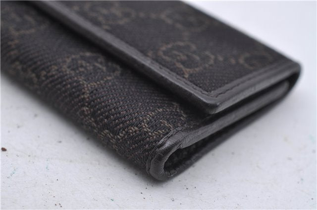 Authentic GUCCI 6 Key Case Holder GG Canvas Leather 150402 Brown 7363D