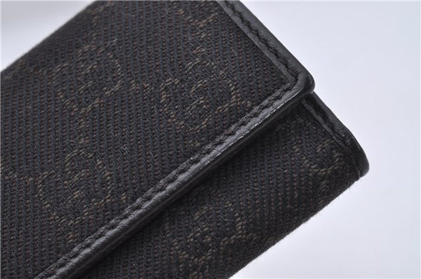 Authentic GUCCI 6 Key Case Holder GG Canvas Leather 150402 Brown 7363D