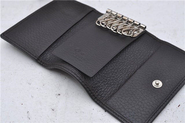 Authentic GUCCI 6 Key Case Holder GG Canvas Leather 150402 Brown 7363D