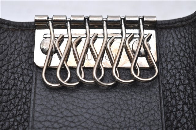 Authentic GUCCI 6 Key Case Holder GG Canvas Leather 150402 Brown 7363D