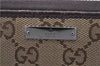 Authentic GUCCI Long Wallet Purse GG Canvas Leather 112724 Brown 7364D