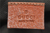 Authentic GUCCI Cosmetic Pouch Purse GG Canvas Leather 29596 Brown Orange 7365D