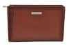 Authentic BURBERRY Vintage Leather Clutch Hand Bag Purse Brown 7365I