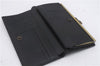 Authentic GUCCI Long Wallet Purse GG Canvas Leather 106650 Black 7367D