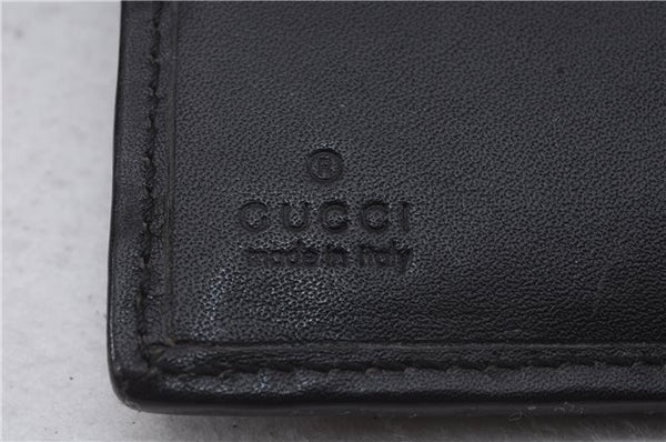 Authentic GUCCI Long Wallet Purse GG Canvas Leather 106650 Black 7367D