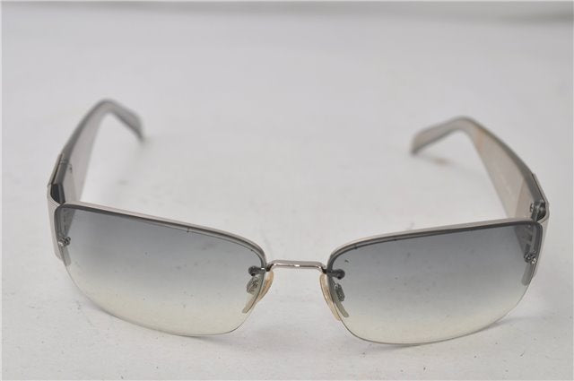 Authentic CHANEL Sunglasses Rhinestone CoCo Mark Plastic 4117-B Silver 7369D