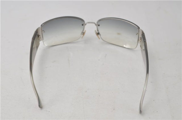 Authentic CHANEL Sunglasses Rhinestone CoCo Mark Plastic 4117-B Silver 7369D