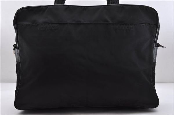 Authentic PRADA Nylon Leather 2Way Hand Shoulder Business Bag Black 7373C