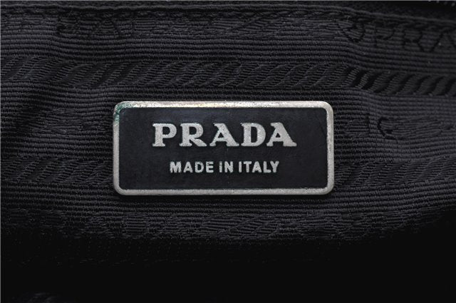 Authentic PRADA Nylon Leather 2Way Hand Shoulder Business Bag Black 7373C