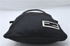 Authentic FENDI Shoulder Hand Bag Purse Jersey Leather Black 7374D