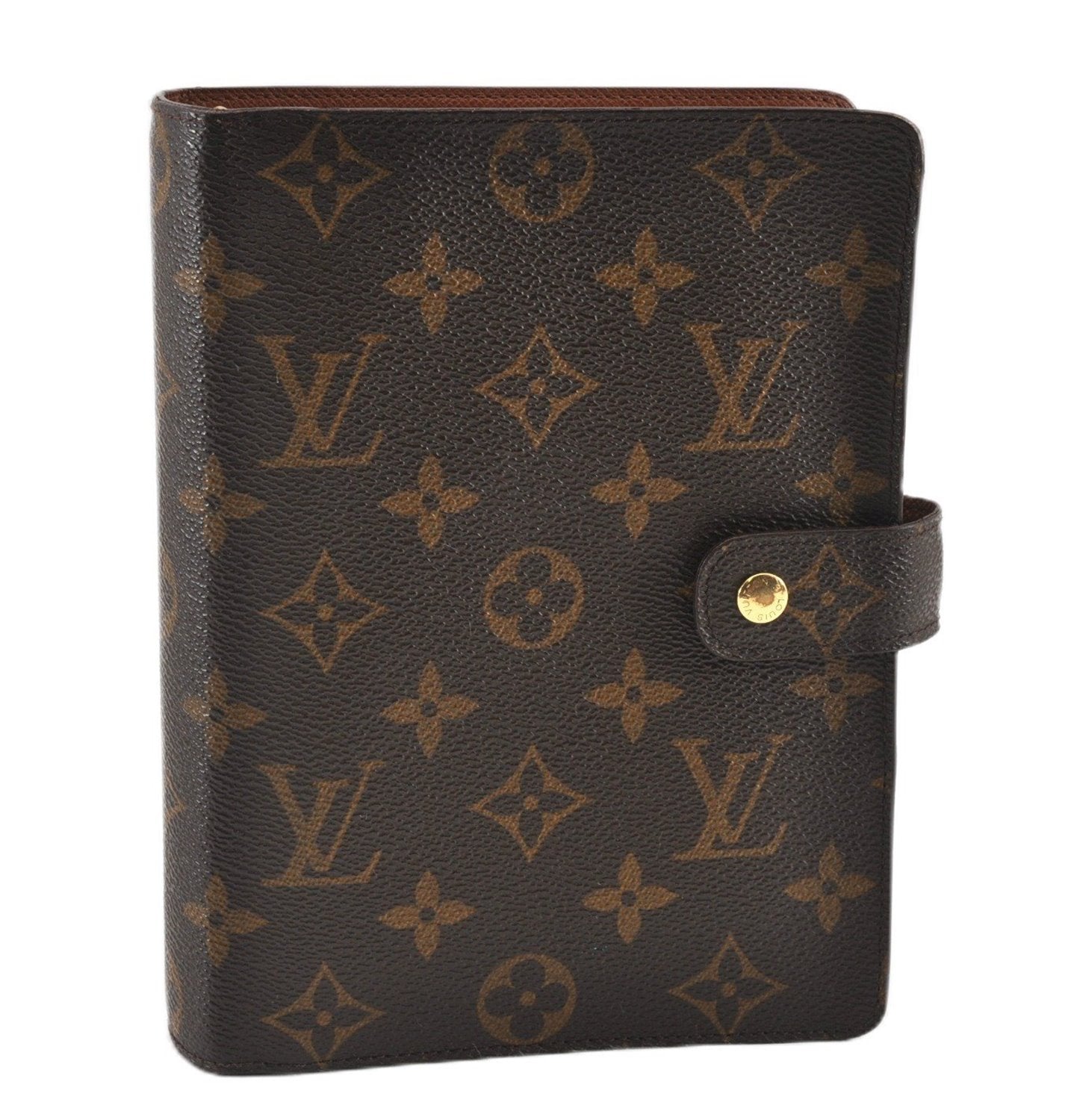 Authentic Louis Vuitton Monogram Agenda MM Notebook Cover R20004 LV 7374F
